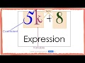 Identify parts of an expression
