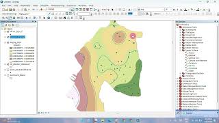 إنجاز خريطة الآبار وحساب في برنامج ArcMap #arcgis #geography  #arcmap