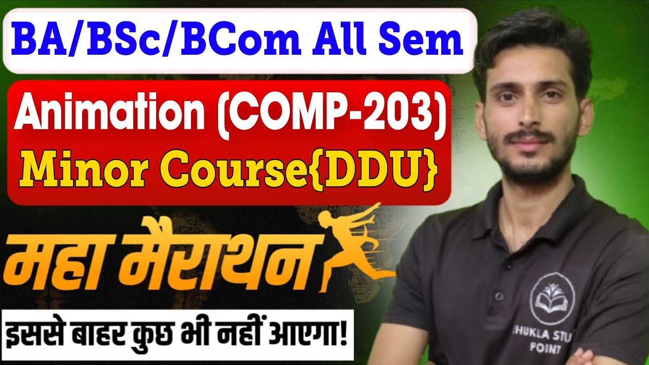 Animation | BA/BSc/BCom | 3rd Semester | Ddu Minor Course | COMP-203 | model paper-2026-27 