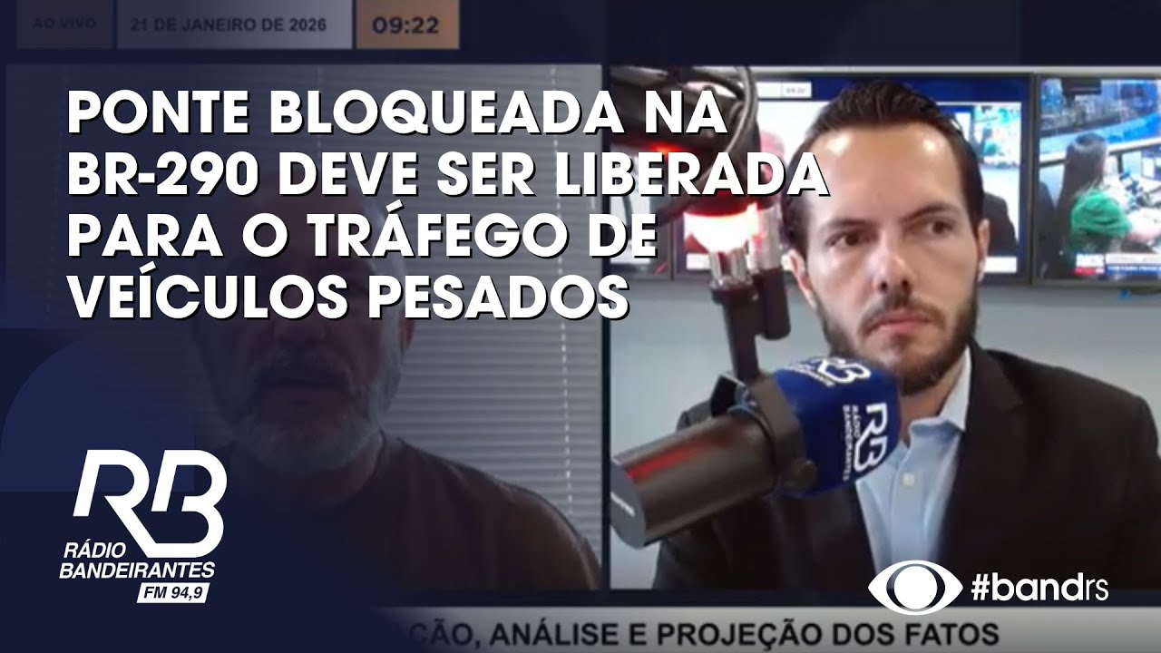 Ponte bloqueada na BR-290 deve ser liberada para o tráfego de veículos pesados