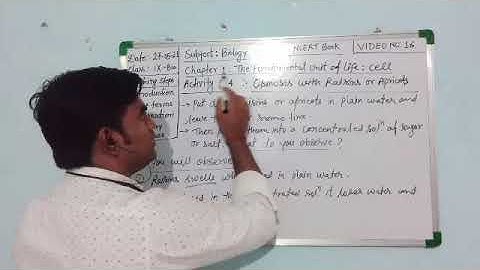 Class 9 Biology Ch 1 Topics: Activity 5.4 NCERT, Osmosis with raisins