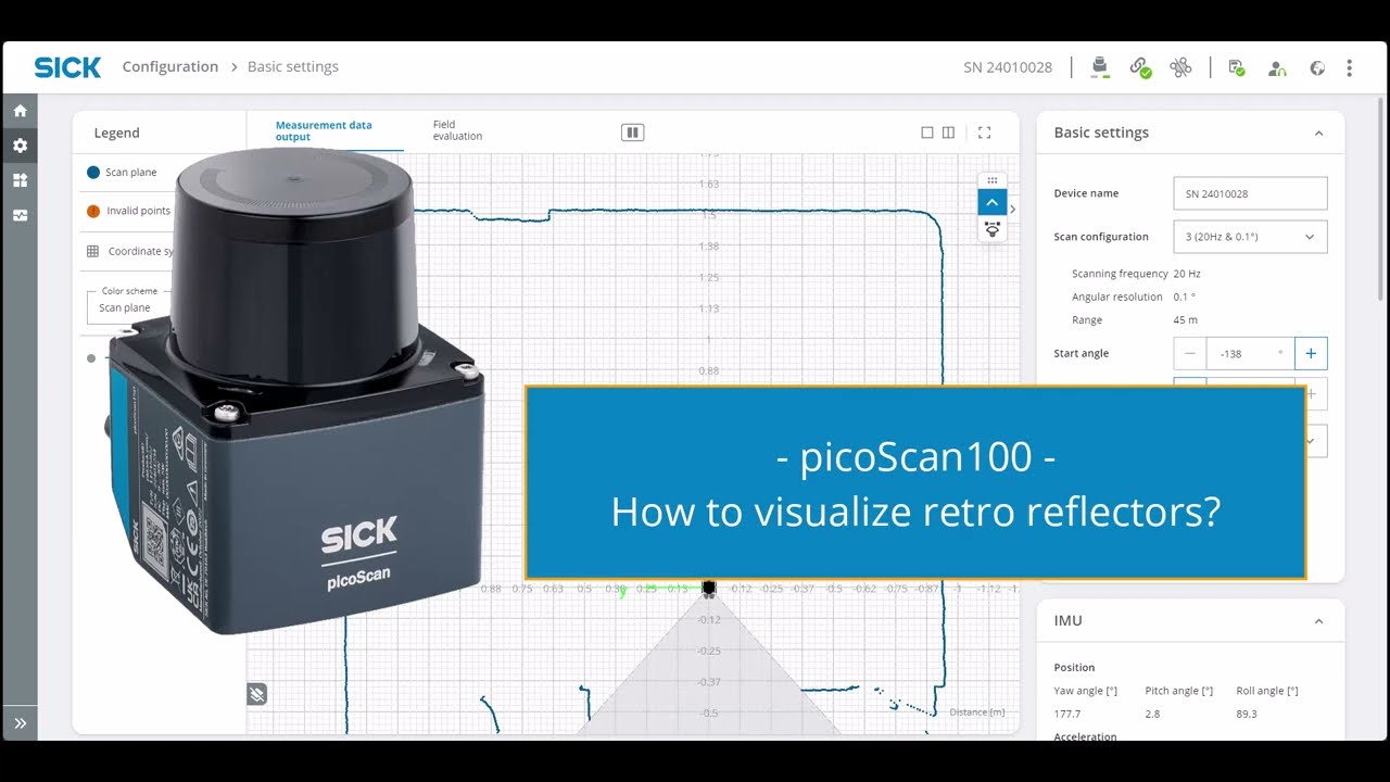 How to visualize retro reflectors? (picoScan100)