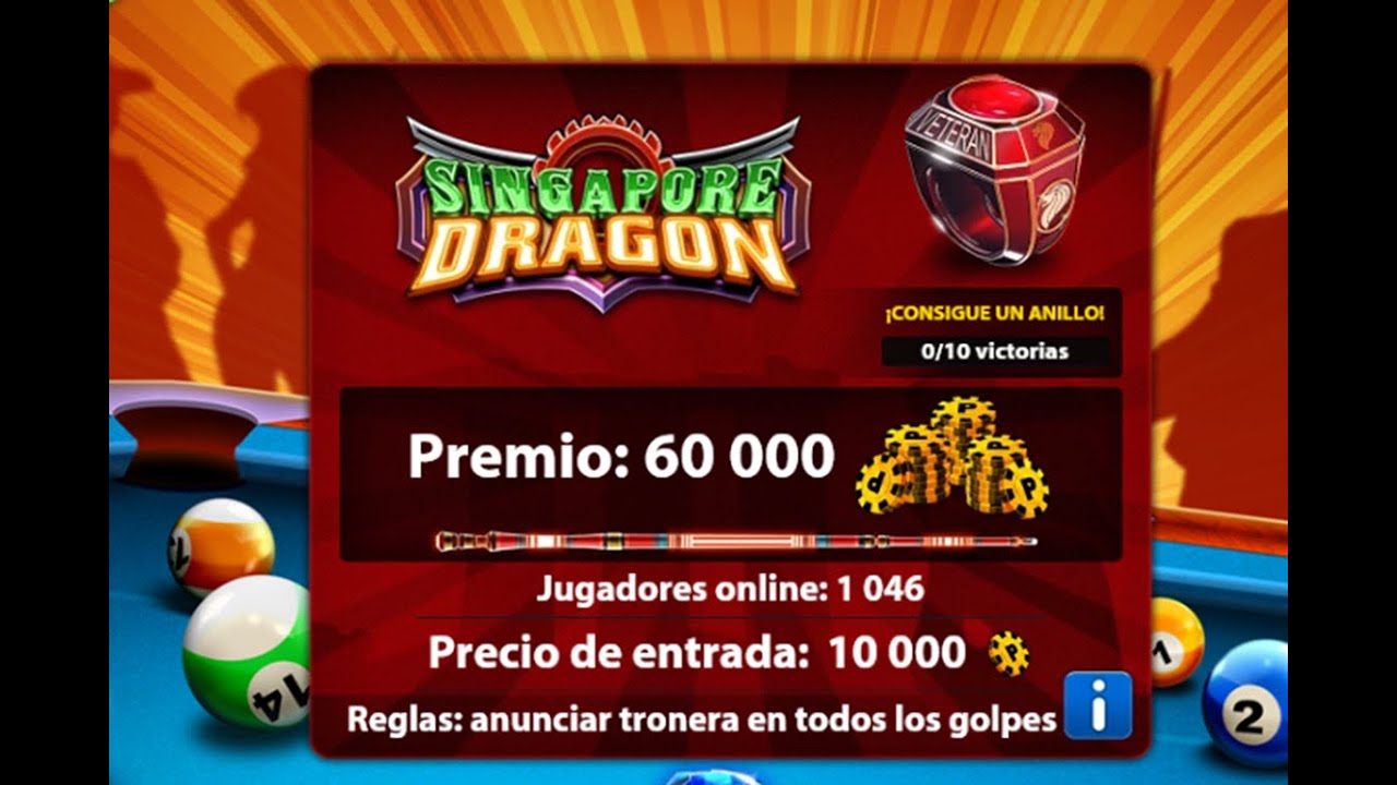 Torneo Singapore Dragon Peor Jugador en 8 ball pool- Mala Jugada - 