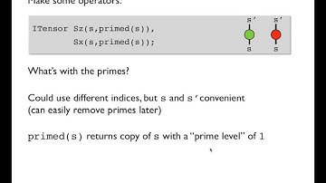 ITensor Tutorial: One.