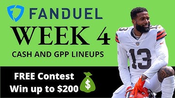 2021 FanDuel Week 4 NFL DFS Picks: Cash and GPP Lineups