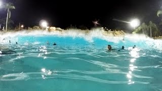 Disney's Typhoon Lagoon Giant Waves in Surf Pool POV at Sunset & After Dark at First DVC Beach Bash