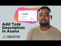 How to Add a Task Description in Asana | Step-by-Step Task Setup Guide