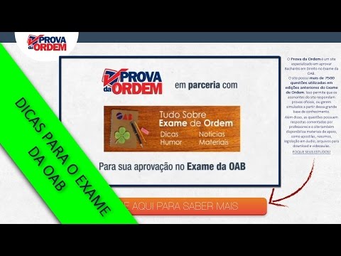 Prova da Ordem - Dicas para o Exame da OAB 2019