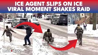 Caught On Cam Ice Agent Slips During Minnesota Raid As Dhs Sends Hundreds More Officers