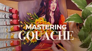 4 lessons I learnt about gouache (so far) | real time painting