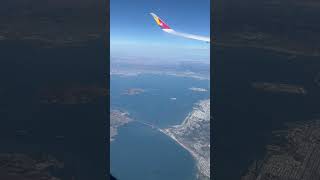 Aerial view of the Golden Gate Bridge in Cali 🌉 #fly #up #sky #aerial #views #california #shorts