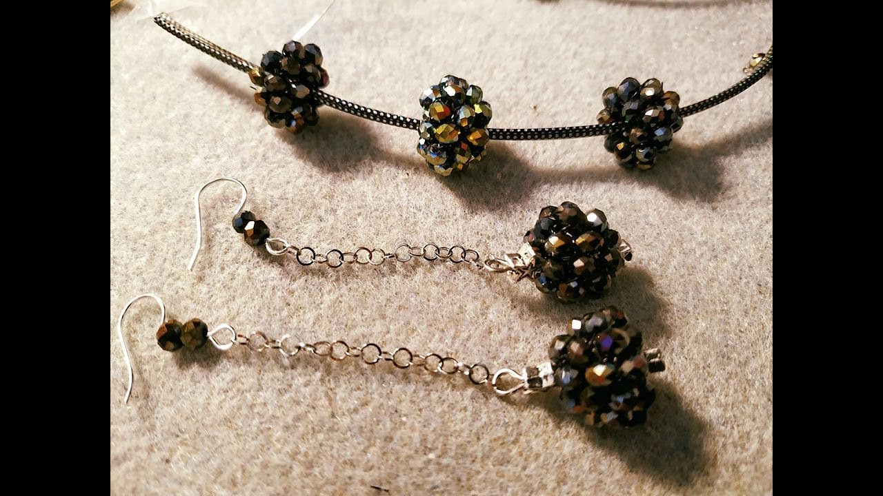 DIY - SFERA LAMPONE di cristalli con ago e filo