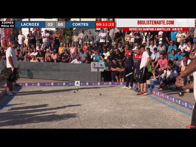 Miniature : Mondial à pétanque Montpellier 3M Midi Libre 2019 : 32ème LACROIX vs CORTES