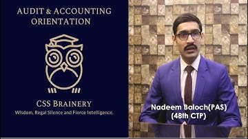 CSS BRAINERY Auditing and Accounting Orientation Session.