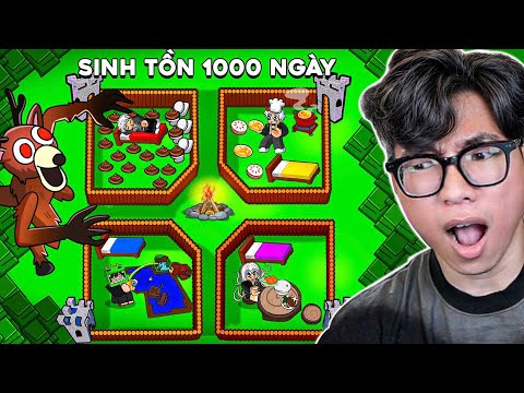 BI HUYNH BUILD THE SAFEST BASE AND SURVIVED 1000 DAYS IN 99 NIGHTS IN THE FOREST
