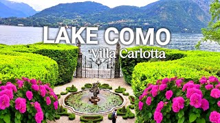 LAKE COMOVILLA CARLOTTA,TREMEZZO Walking Tour  4K UHD  with Captions