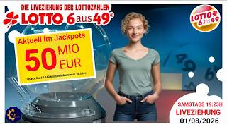 Ziehung der Lottozahlen live 01.08.2026 | lotto 6 aus 49