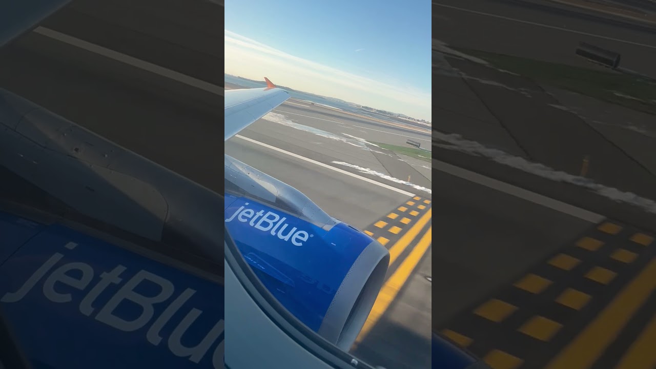 Early Morning Boston Takeoff 💥 JetBlue A320 IAE V2500 ✈️