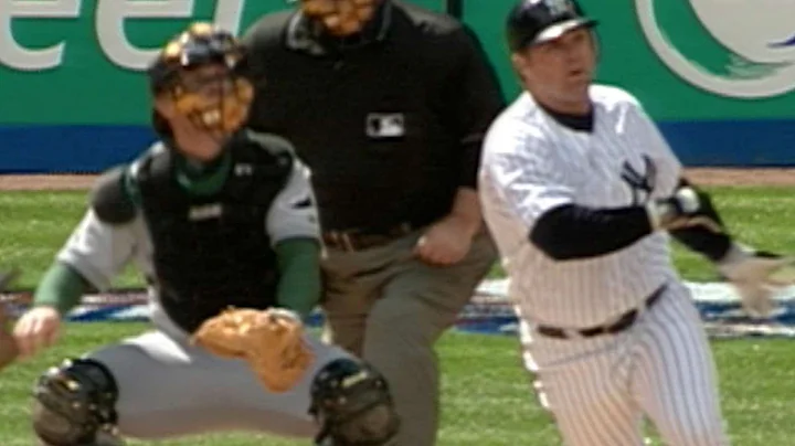 Ron Coomer homers in his first Yanks at-bat