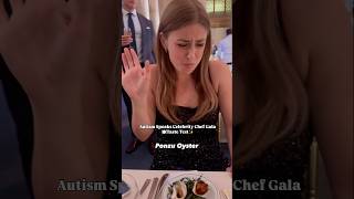 So brave trying so many new foods at the Autism Speaks Chef Gala #abbeysautism