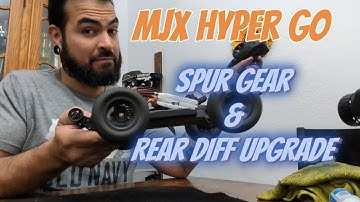 Rear diff swap and spur gear upgrade for the MJX Hypergo H16BM