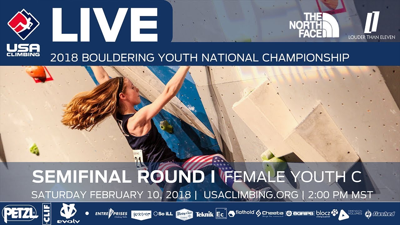 Female Youth C • SemiFinal • 2018 Youth Bouldering Nationals • 2/10/18
