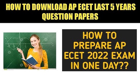 HOW TO DOWNLOAD AP ECET PREVIOUS YEAR QUESTION PAPERS| HOW TO PREPARE AP ECET EXAM IN ONE DAY|