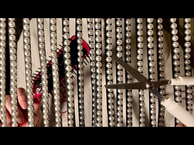 【ASMR】パールの髪をブラッシング＆カットする音💇‍♀️【睡眠導入・No Talking】Hair Brushing & Hair Cutting for Sleep