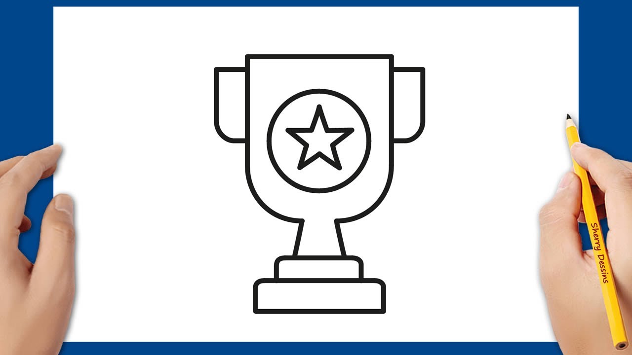 Comment dessiner une coupe trophée - YouTube