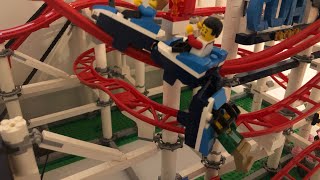 LEGO roller coaster crash
