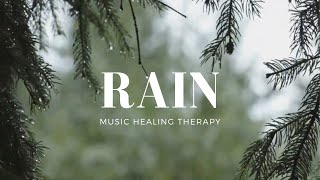Relaxing rain music, sleep induction music, rain sound sleep music, healing music, meditation music