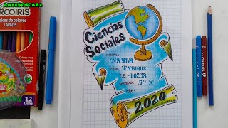 PORTADAS PARA CUADERNOS FÁCIL - CARATULAS de CIENCIAS SOCIALES - thptnganamst.edu.vn