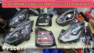 New aftermarket headlight design for new swift | swift base model modified | modified tail lights