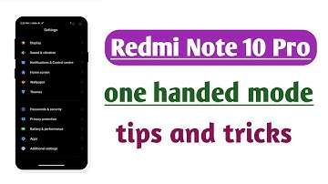 Redmi Note 10 Pro , one handed mode setting tips and tricks