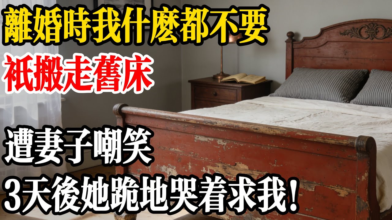 離婚時我什麼都不要，只搬走舊床，遭妻子嘲笑，3天後她跪地哭著求我！