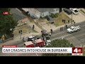 Car crashes into garage of Burbank home