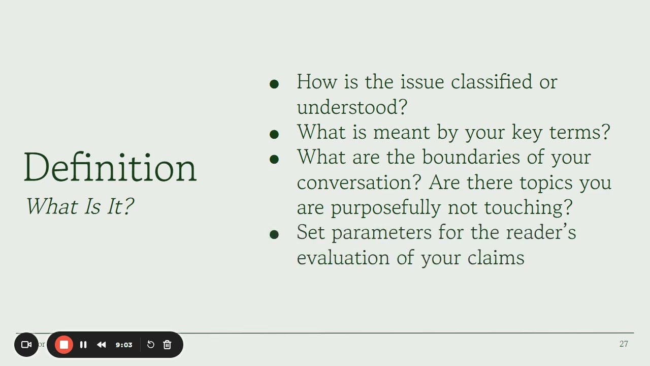 Rhetoric and the Academic Essay: The Narratio