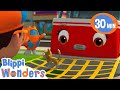 Firetruck  blippi wonders  cars trucks  vehicles cartoon  moonbug kids