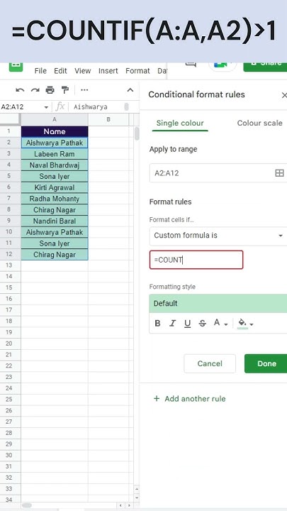 How to find duplicate values using Conditional Formatting | Google ...