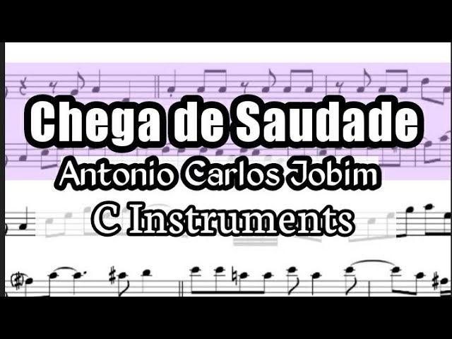 Chega de Saudade Flute Violin Sheet Music Backing Track Play Along Partitura class=