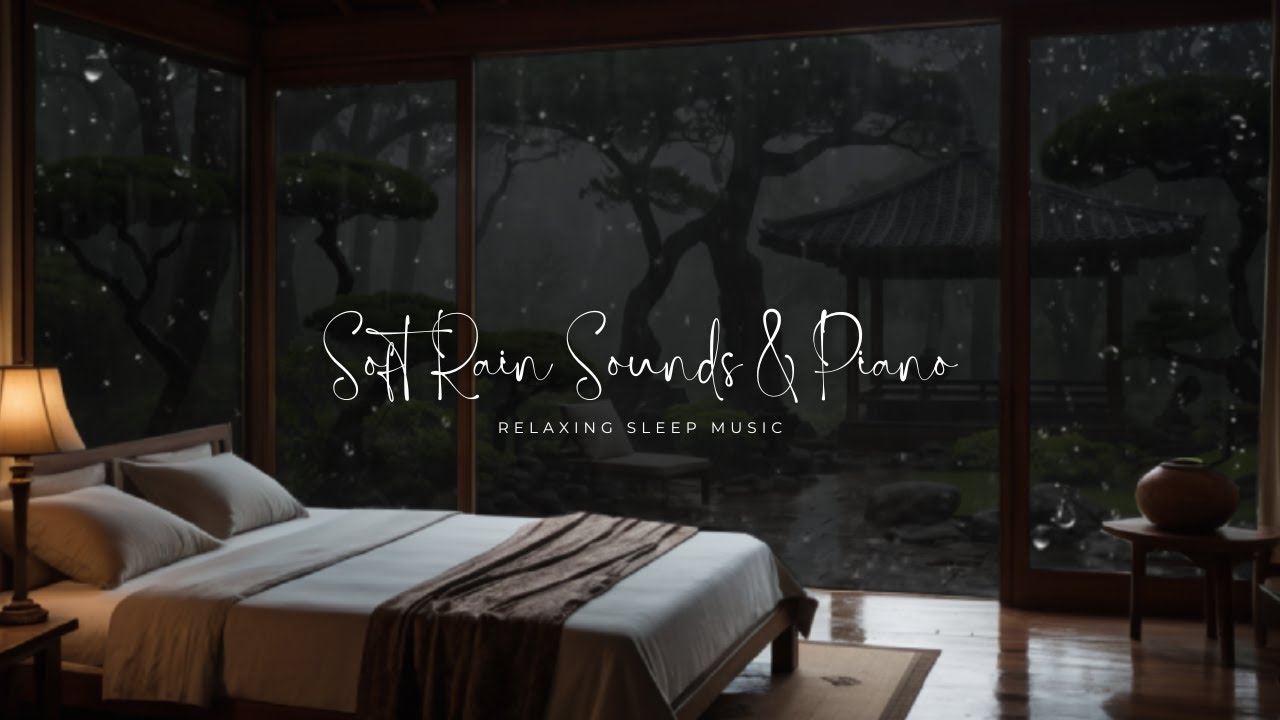 3 Hours Relaxing Piano Music & Rain Sounds Deep Sleep Music to Relieves ...