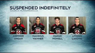 Four WHL players suspended indefinitely, reasons are unclear | Moose Jaw Warriors