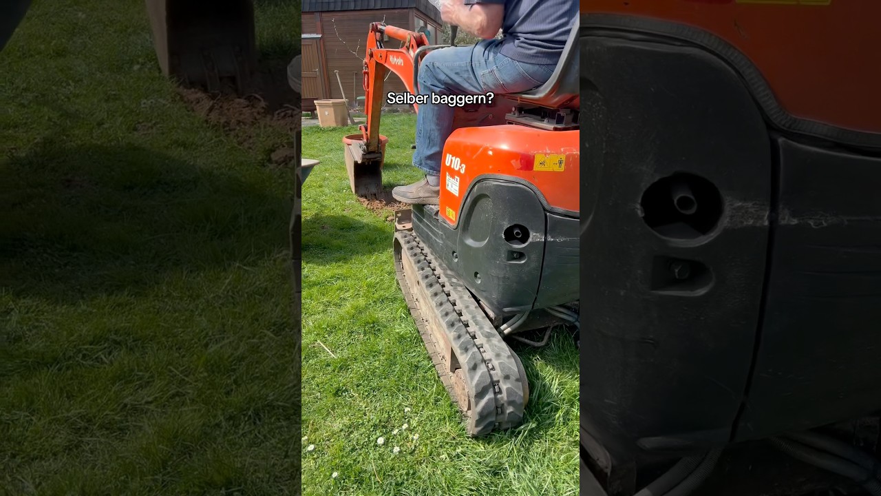 Mit dem Minibagger kannst du selbst baggern 💪🏻 