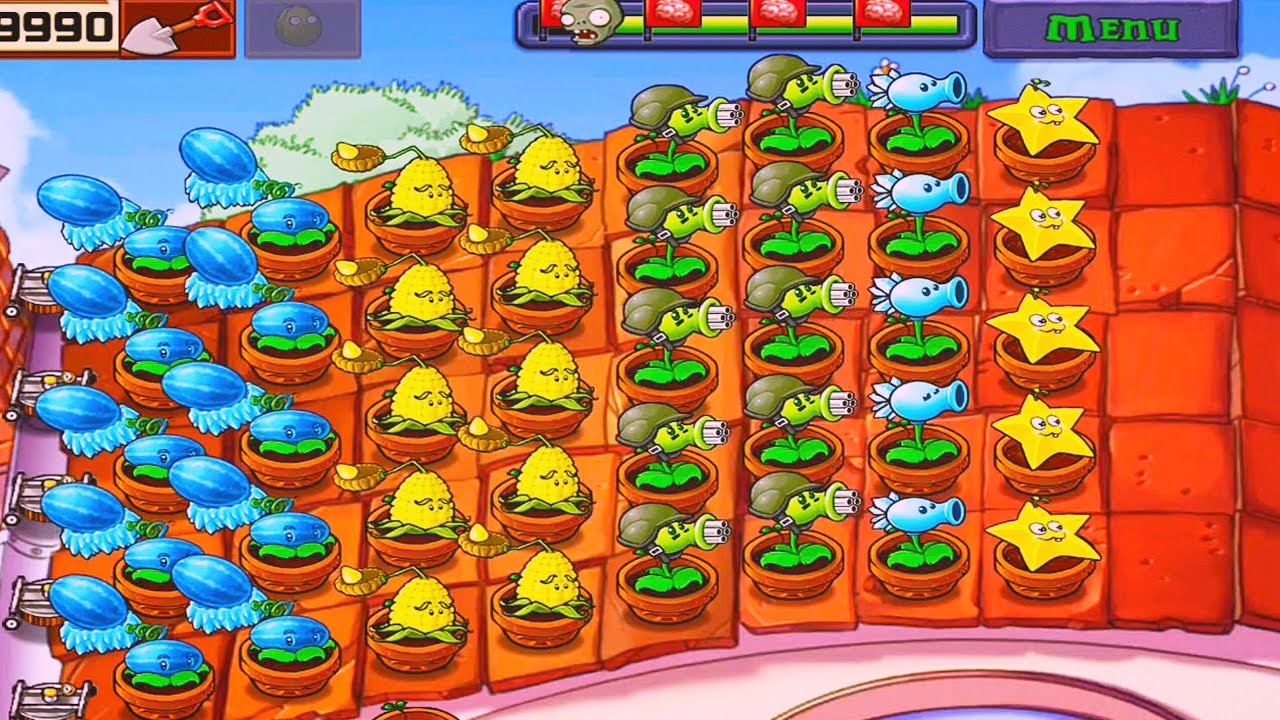 Plants Vs Zombies | Adventure Roof | Level! 7&8 Completed Gameplay Full HD 1080p 60fps