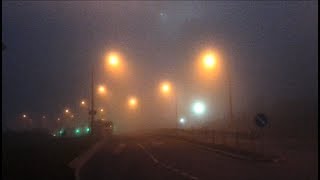 Очень сильный туман в Минске (09. 11. 2018 в 17 : 53 вечера)