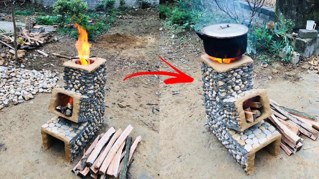 1000 Craft Ideas | Rocket Stove Construction Technology From Cement Gravel And Clay