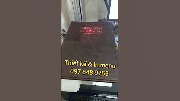 Menu bìa da thiết kế & khắc theo yêu cầu