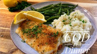 Baked Cod Fish In the Oven  How to make this 3 Ingredient Cod Fish Dinner