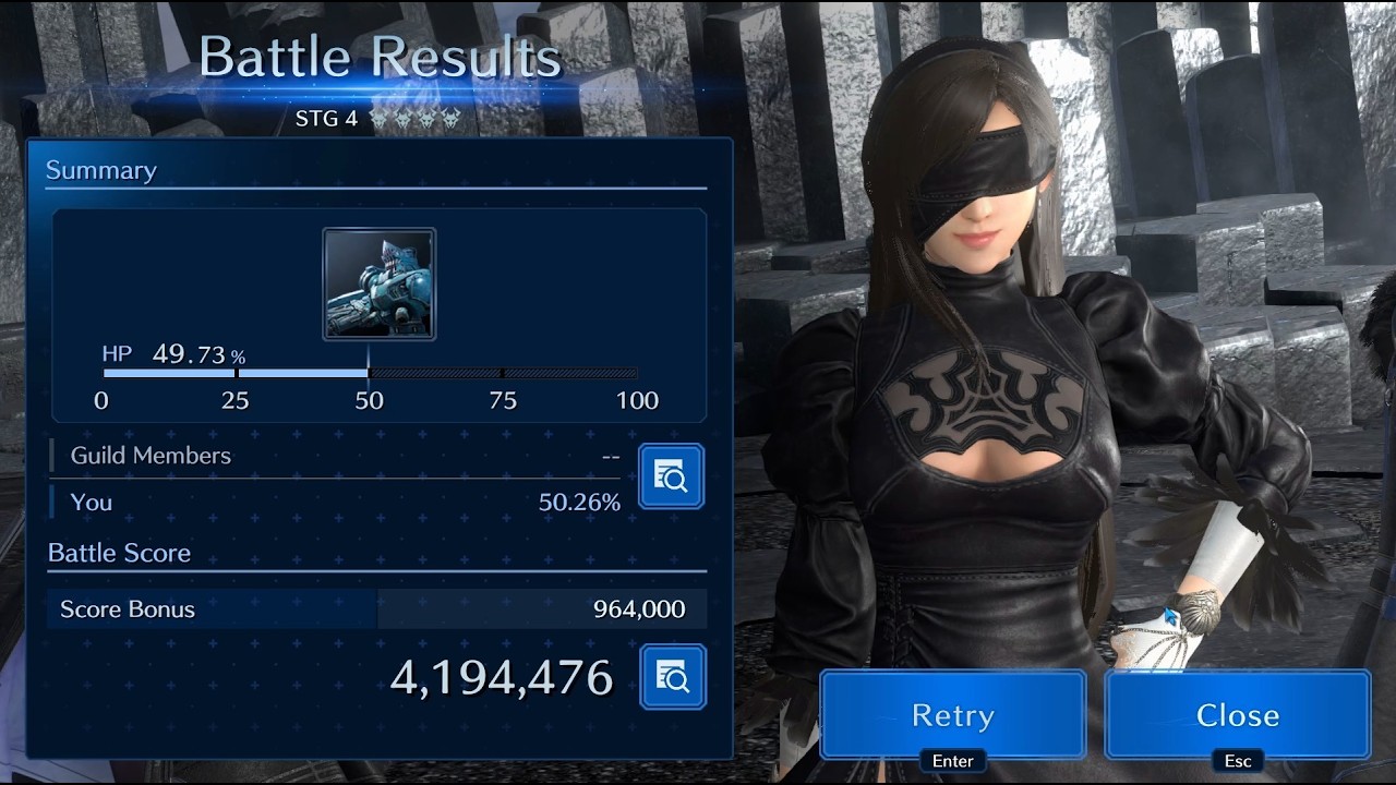 FF7EC Guild Ranking Restive Snow Doll Stg. 4 50% (Tifa, Aerith and Lucia) No Abraxas
