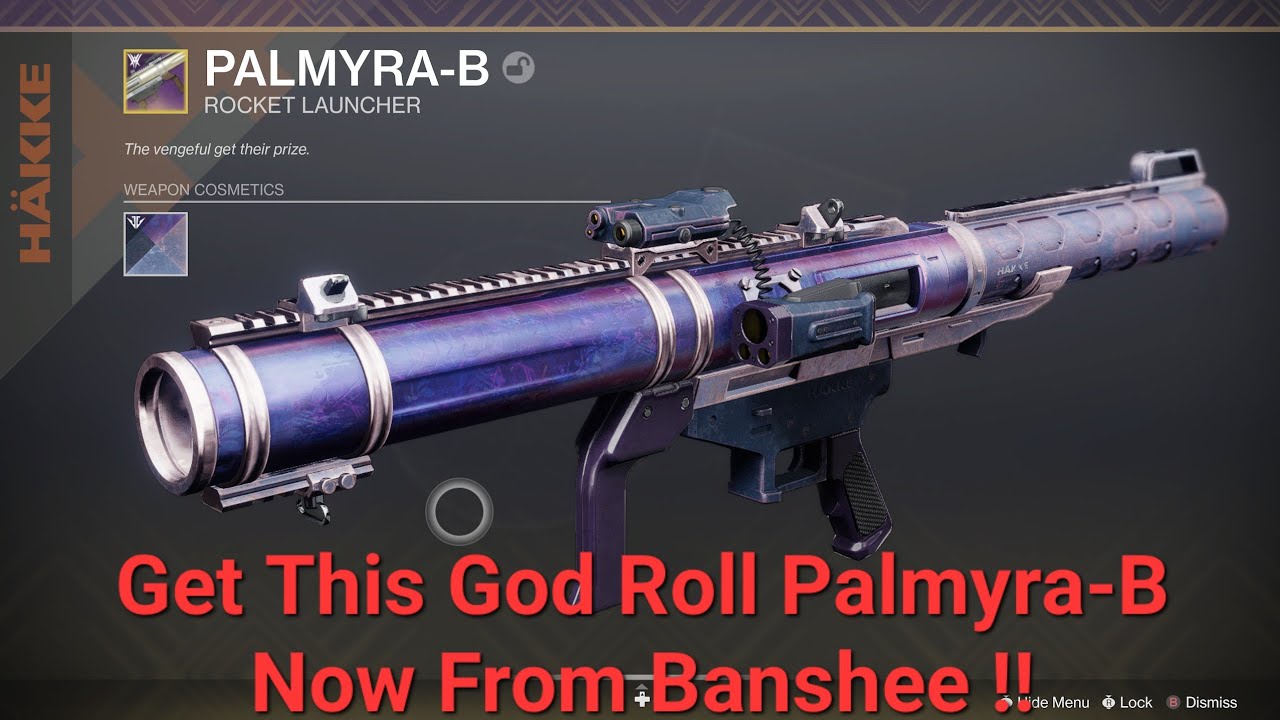 Get This God Roll Palmyra-B Now From Banshee !!